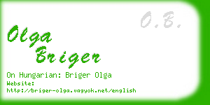 olga briger business card